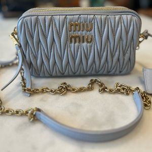 100% Authentic Miu Miu Quilted Crossbody Bag